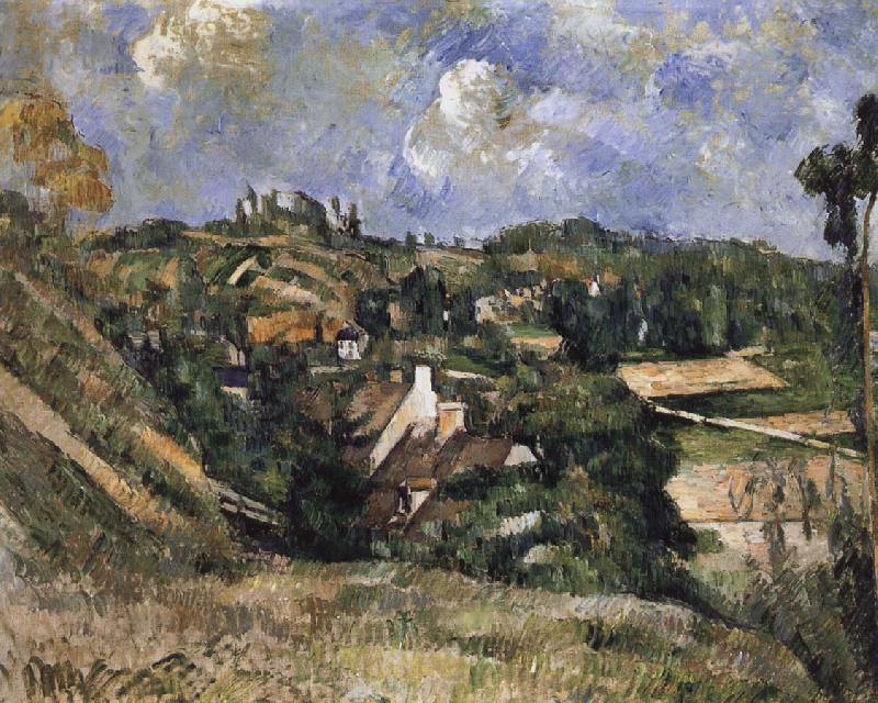 Paul Cezanne Pang map nearby houses Schwarz oil painting picture